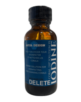 Flacon de traitement à l'iode pour coraux, par Akua Design, pour désinfecter et nettoyer les coraux.